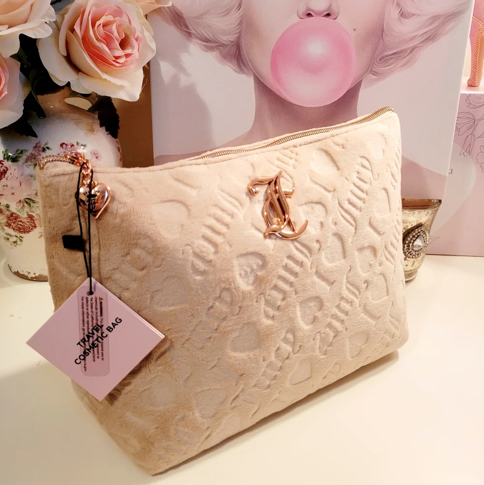 🌺Juicy Couture Logo Cosmetic Bag Cosmetic Case Travel Bag